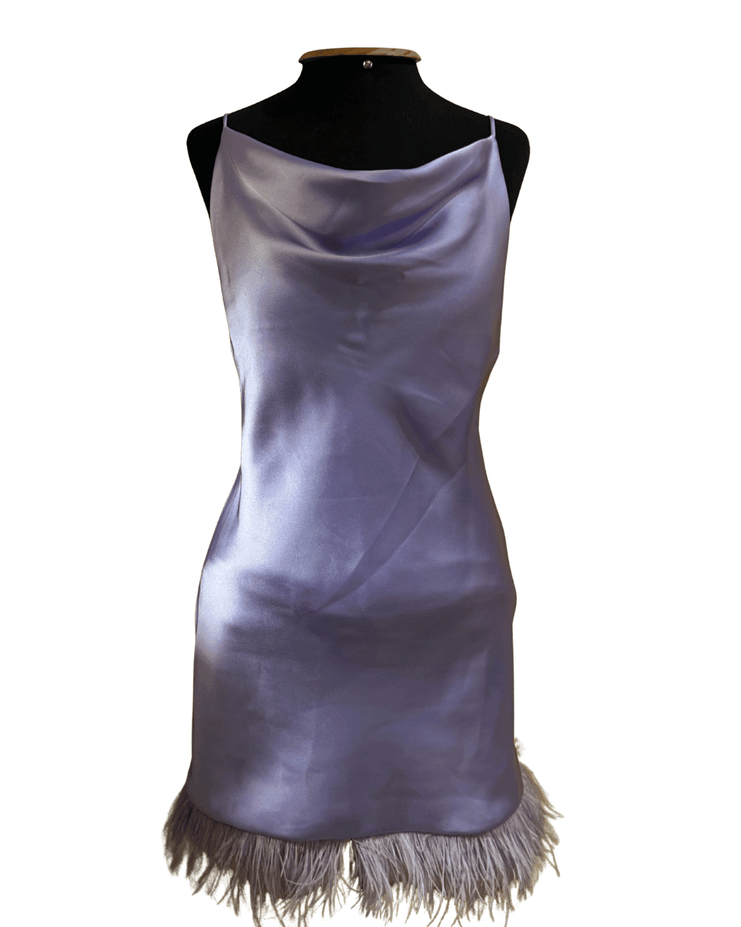 Vestido de Pluma Lilás Zara
